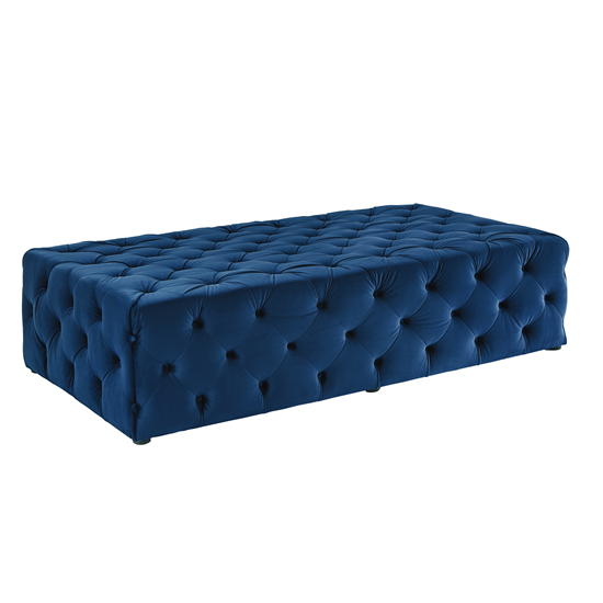 Luxe Victory Blue Ottoman