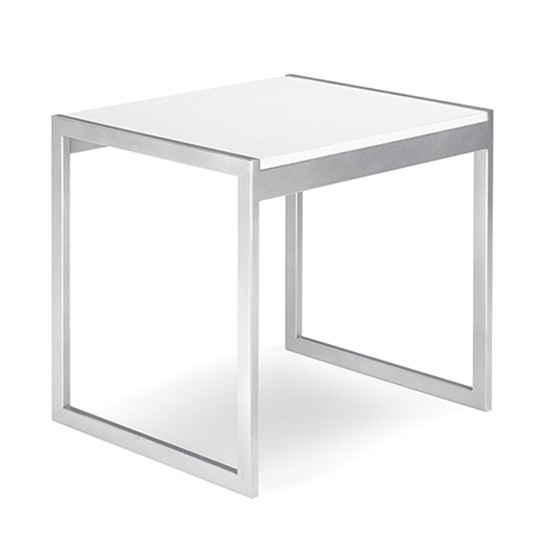 Aria End Table - White
